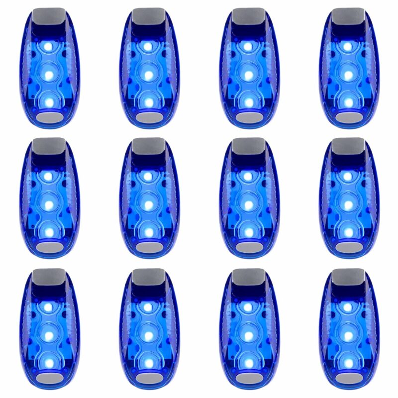 12 Pack Led Safety Light, Safety Light, High Visibility Strobe Running Lights Used for Bicycle, Walking Etc. Clip-On Running Lights Clip to Clothes Strap to Wrist, Bike Or Anywhere
