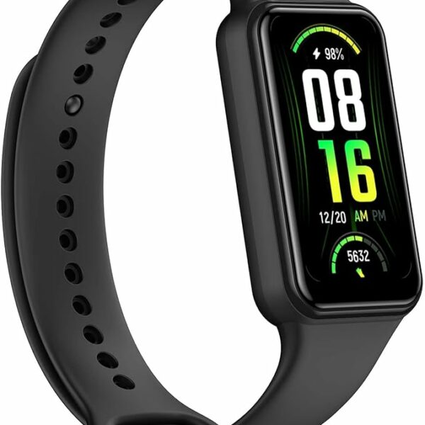 Amazfit Band 7 Fitness and Activity Trackers and Smartwatches, Heart Rate, SpO2, Sleep Analysis, Amazon Alexa Built-In, 18-Day Battery, Black