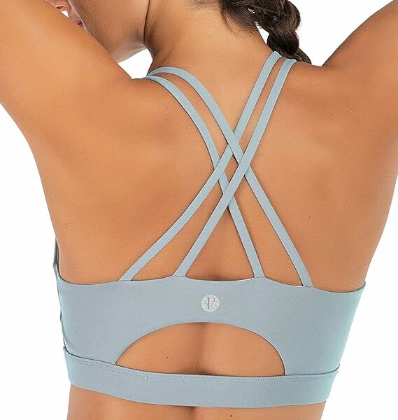 Sports Bras for Women,Padded Sports Bra Tank Top Sexy Crisscross Back High Impact Longline Workout Yoga Bra