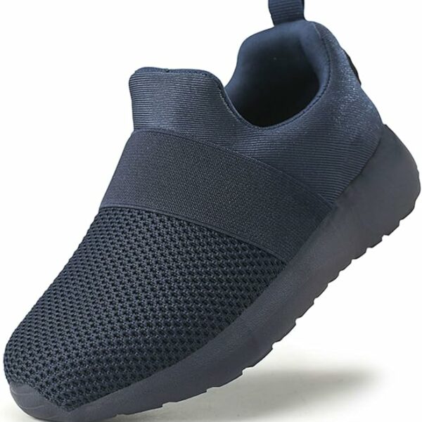 QIJGS Toddler/Little Kid Boys Girls Shoes Running Sneakers Athletic Tennis Walking Shoes-black-21