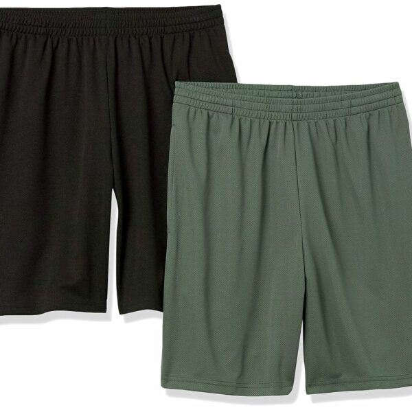 Amazon Essentials Men's Performance Tech Loose-Fit Shorts (Available in Big & Tall), Pack of 2