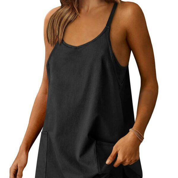 ANRABESS Women Athletic Dress Summer Tennis Workout Active Sports Mini Romper Dress Built in Shorts Travel Vacation Clothes