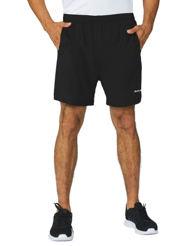 baleaf Men's 5" Running Athletic Shorts for Workout Gym Tennis Sports Lightweight Quick Dry with Zipper Pocket
