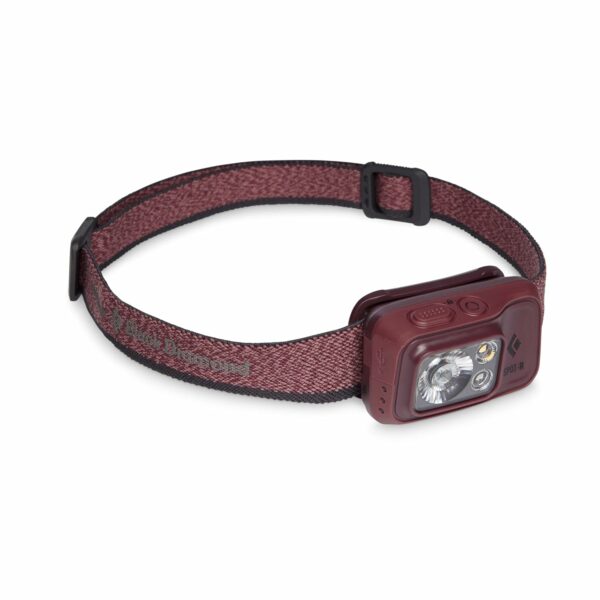 BLACK DIAMOND Spot 400-R Rechargeable LED Headlamp, Waterproof and Dimmable for Camping, Hiking, Running, Hunting, Work with Red Light Headlamp Mode