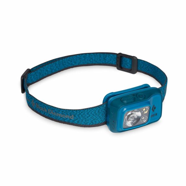 BLACK DIAMOND Spot 400-R Rechargeable LED Headlamp, Waterproof and Dimmable for Camping, Hiking, Running, Hunting, Work with Red Light Headlamp Mode