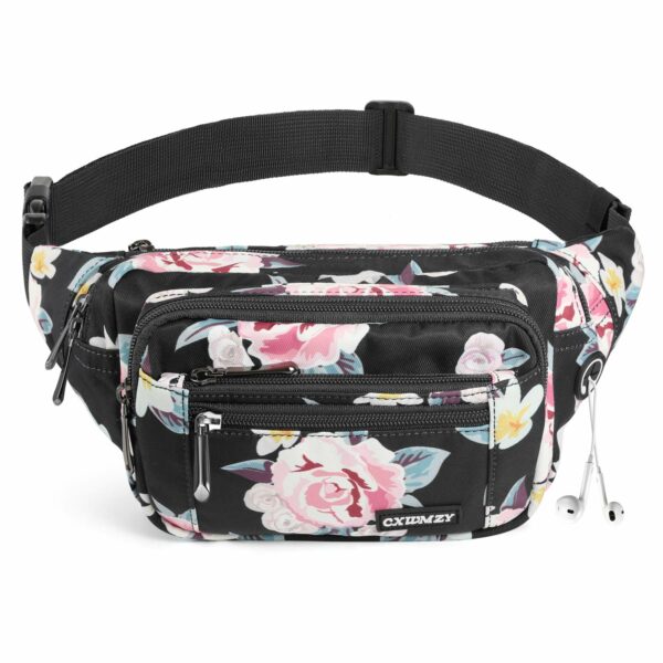 CXWMZY Fanny Packs For Women & Men Waist Pack Hip Bum Bag with Multi-Pockets Large Capacity Waterproof Casual Bum Bag for Disney Traveling Casual Cycling Running Hiking