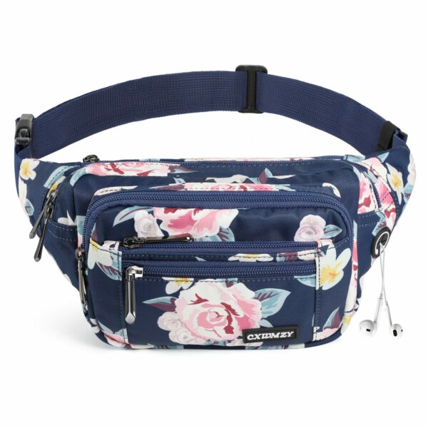 CXWMZY Fanny Packs For Women & Men Waist Pack Hip Bum Bag with Multi-Pockets Large Capacity Waterproof Casual Bum Bag for Disney Traveling Casual Cycling Running Hiking