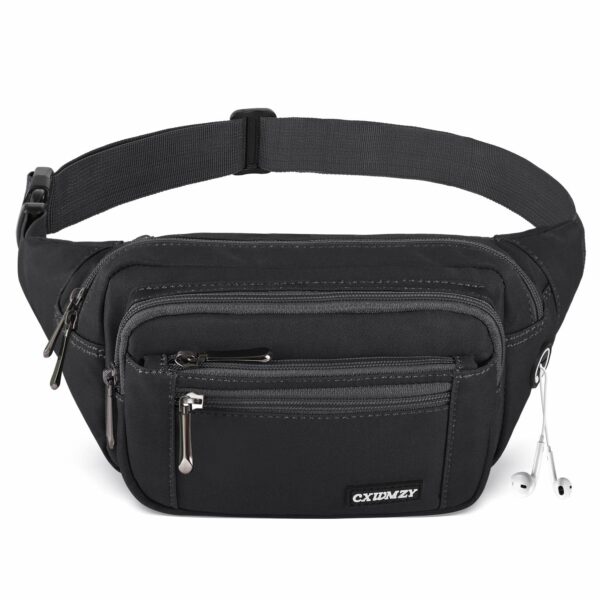 CXWMZY Fanny Packs For Women & Men Waist Pack Hip Bum Bag with Multi-Pockets Large Capacity Waterproof Casual Bum Bag for Disney Traveling Casual Cycling Running Hiking