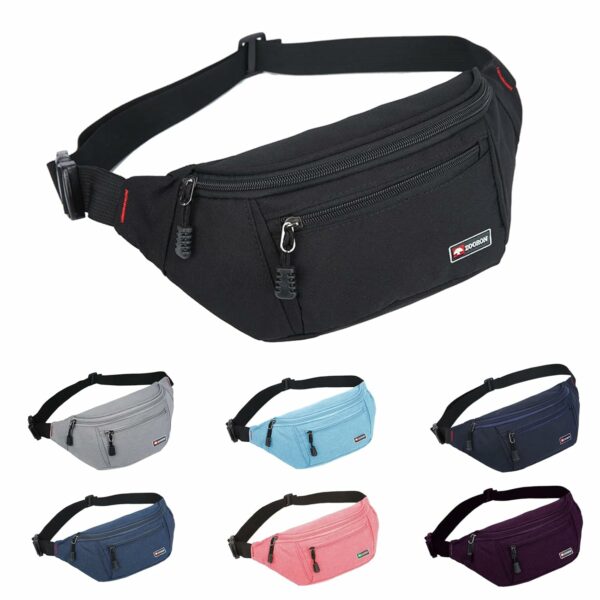 Fanny Packs for Men and Women, Water Resistant Sports Waist Pack Bag Hip Bum Bag for Travel Hiking Running