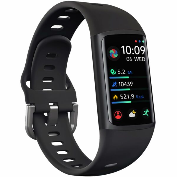 FITVII FINO 2 Slim Fitness Tracker, Smart Watch with Blood Oxygen, Sleep Monitor, 24/7 Heart Rate & Blood Pressure, IP68 Waterproof Health Activity Trackers with Calories Step...