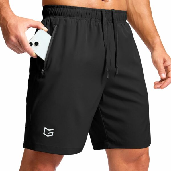 G Gradual Men's Athletic Running Shorts with Zipper Pockets Quick Dry 7"/ 5"/ 9" Workout Gym Shorts for Basketball Hiking