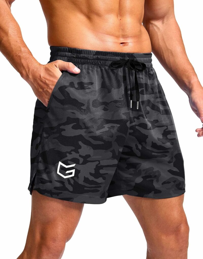 G Gradual Men's Running Shorts with Pockets 5" Lightweight Quick Dry Gym Athletic Mesh Shorts for Men Workout Active Exercise