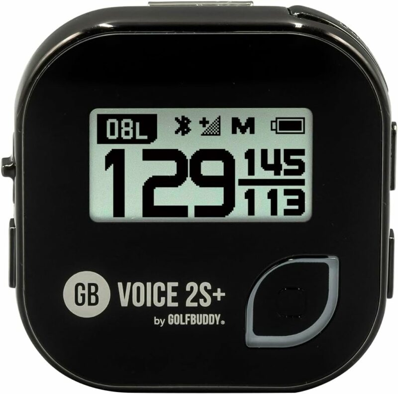 GOLFBUDDY Voice 2S+ Talking GPS Rangefinder, Clip on Hat Golf Navigation, Slope Mode on/Off, 18 Hours Battery Life, Shot Distance Measurement, Preloaded with 40,000 Courses...