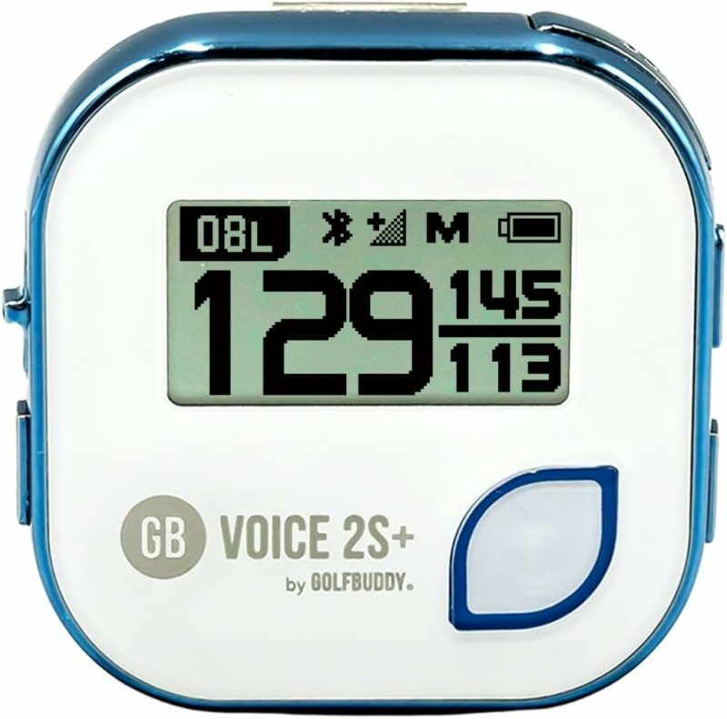 GOLFBUDDY Voice 2S+ Talking GPS Rangefinder, Clip on Hat Golf Navigation, Slope Mode on/Off, 18 Hours Battery Life, Shot Distance Measurement, Preloaded with 40,000 Courses...