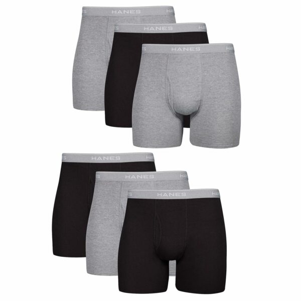 Hanes Men's Boxer Briefs, Cool Dri Moisture-Wicking Underwear, Cotton No-Ride-up for Men, Multi-Packs