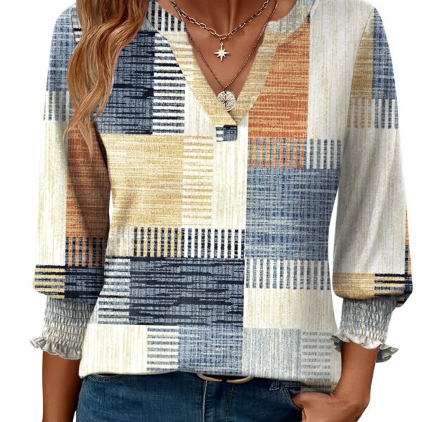 LOMON Women's 2025 Fashion Tops 3/4 Length Sleeve Business Casual Blouses Summer Tees Shirts