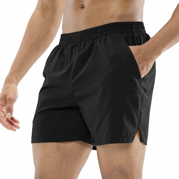 MIER Men's Workout Running Shorts Quick Dry Active 5 Inches Shorts with Pockets, Lightweight, Breathable