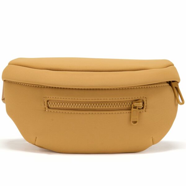 Neoprene Fanny Pack 3 Pockets Waist Bag for Men & Women Fashion Water Resistant Hip Bum Bag with Adjustable Belt for Running Travel Hiking Workout Sports (Camel Brown, One Size)