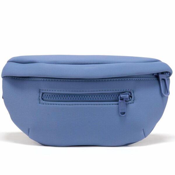 Neoprene Fanny Pack 3 Pockets Waist Bag for Men & Women Fashion Water Resistant Hip Bum Bag with Adjustable Belt for Running Travel Hiking Workout Sports (Steel Blue, One Size)