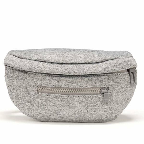 Pander Neoprene Fanny Pack 3 Pockets Waist Bag for Men & Women Fashion Water Resistant Hip Bum Bag with Adjustable Belt for Running Travel Hiking Workout Sports (Heather Grey,...