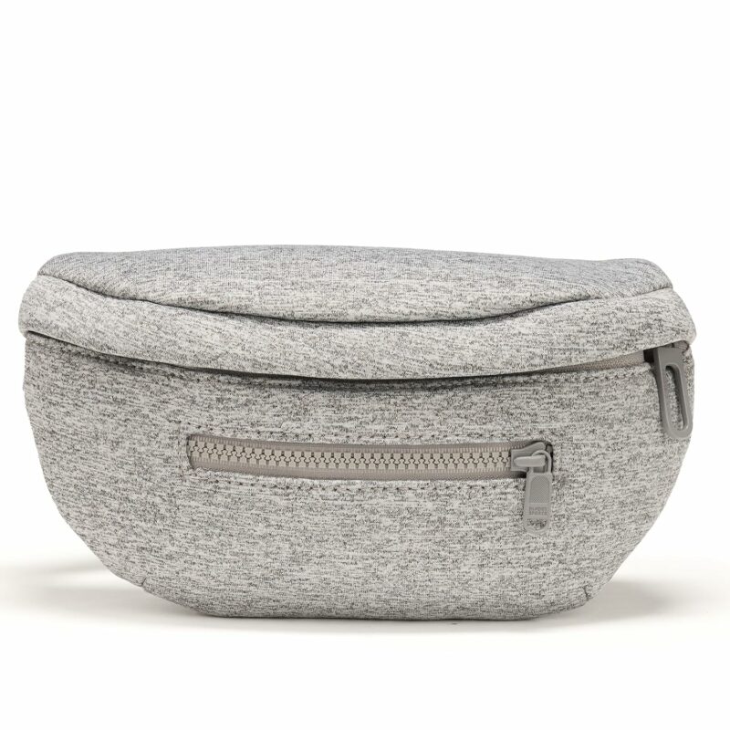 Pander Neoprene Fanny Pack 3 Pockets Waist Bag for Men & Women Fashion Water Resistant Hip Bum Bag with Adjustable Belt for Running Travel Hiking Workout Sports (Heather Grey,...