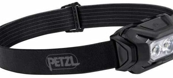 PETZL ARIA 2 RGB, Compact, Durable, Waterproof headlamp with White, red, Green and Blue Modes, 450 lumens, Black/Yellow
