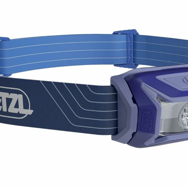 PETZL Tikka Headlamp - Compact 350 Lumen Light with Red Lighting, for Hiking, Climbing, Running, and Camping - Blue