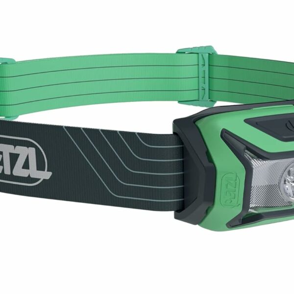 PETZL Tikka Headlamp - Compact 350 Lumen Light with Red Lighting, for Hiking, Climbing, Running, and Camping - Green