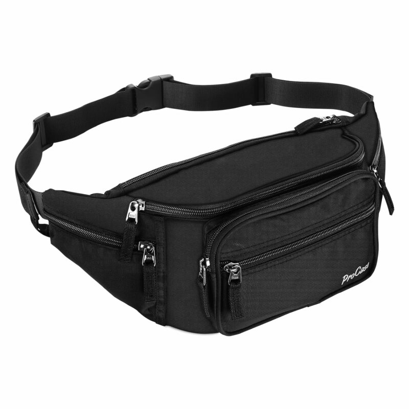 ProCase Fanny Pack Waist Packs for Men Women, Waist Bag Hip Pack for Travel Hiking Running Outdoor Sports