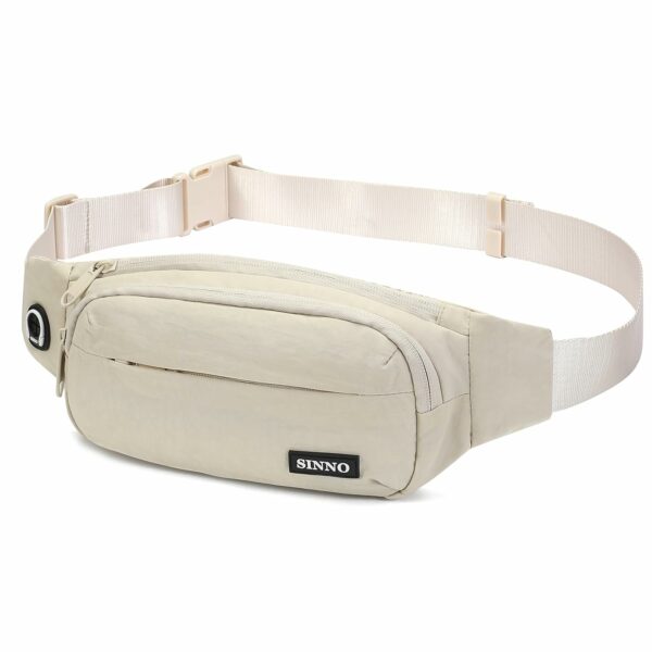 SINNO Large Crossbody Fanny Pack for Women Men Belt Bag With 4-Zipper Pockets for Travel Running Hiking Workout Dog Walking Outdoors Sport Fishing Waist Pack Bag Carrying All...