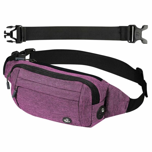 WATERFLY Fanny Pack Waist Bag: Small Hip Pouch Bum Bag Fannie Pack Phanny Fannypack Waistpack Bumbag Beltbag Sport Slim Fashionable for Jogging Hiking Hiker Woman Man